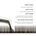 strip of espresso satin silk 0.05mm lashes with features