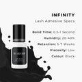 infinity lash adhesive specifications