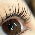 upclose of an eye with a lash lift