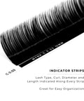 side profile of a strip of mynk 0.03mm lashes