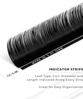 side profile of a strip of mynk 0.05mm lashes