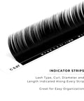 side profile of a strip of mynk 0.07mm lashes