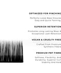 strip of noir 0.03mm lashes with features