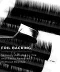 strip of noir 0.03mm lashes showing foil backing