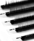 back view of a strip of satin silk 0.03mm lashes