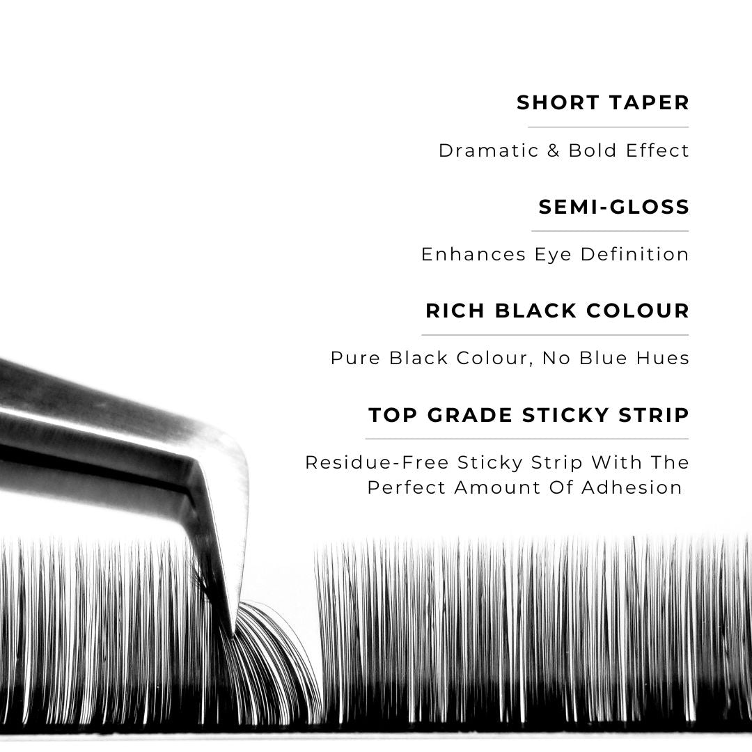 strip of satin silk 0.03mm lashes with features