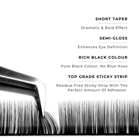 strip of satin silk 0.03mm lashes with features