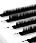 back view of a strip of satin silk 0.03mm lashes