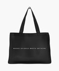 back of tote bag with slogan