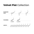 velvet flat lash chart