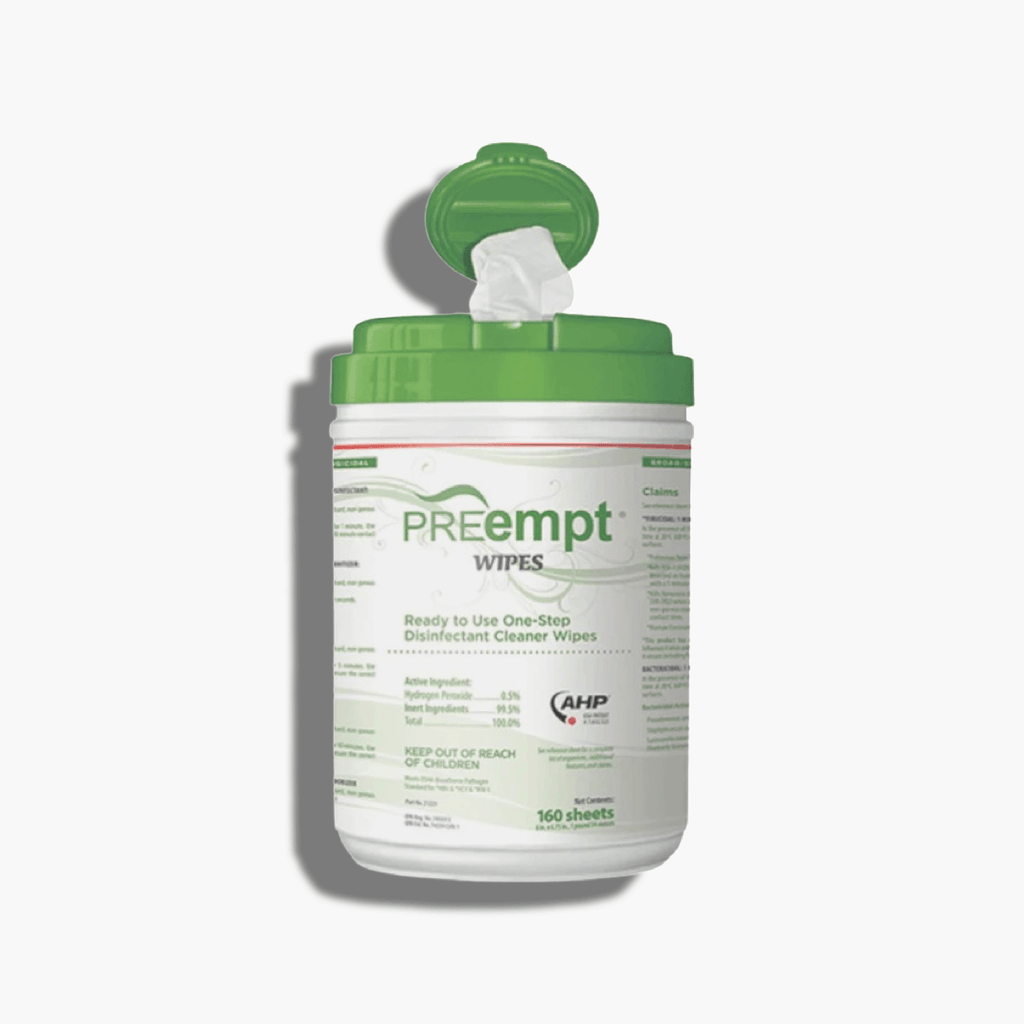 PREempt™ RTU Disinfectant Wipes (160 Wipes/Bottle)